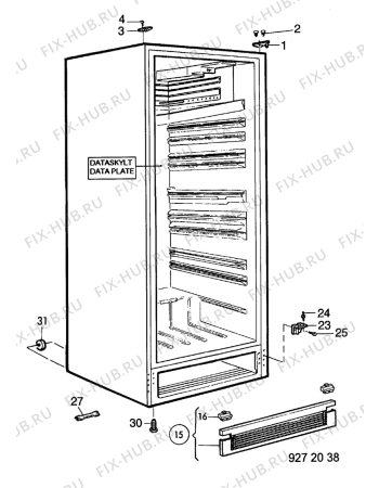 Взрыв-схема холодильника Electrolux ER3306C - Схема узла C10 Cabinet